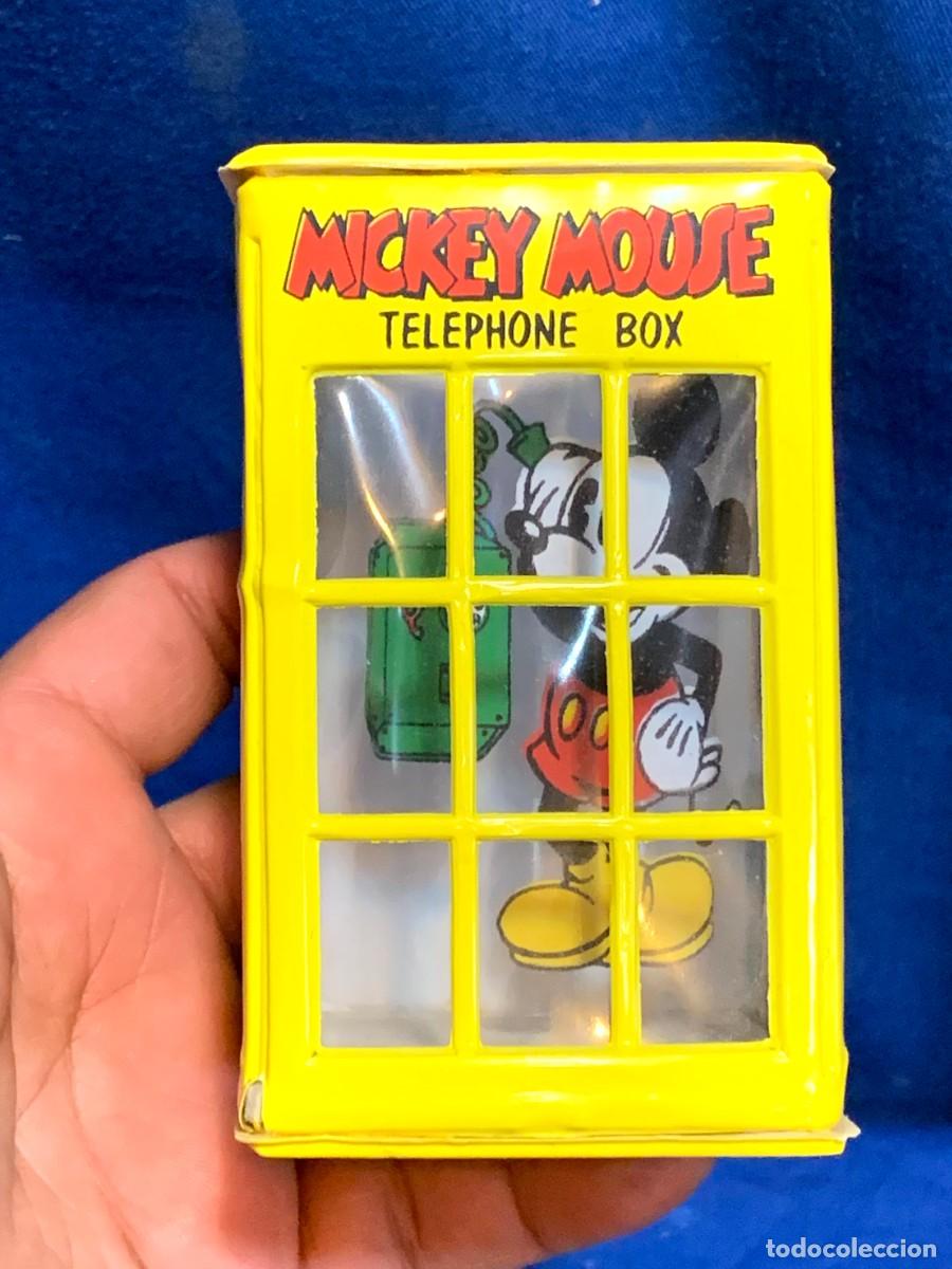 Juguetes antiguos y juegos de colecci&oacute;n: MICKEY MOUSE TELEPHONE BOX WALT DISNEY CABINA TELEFONICA 11X6CMS