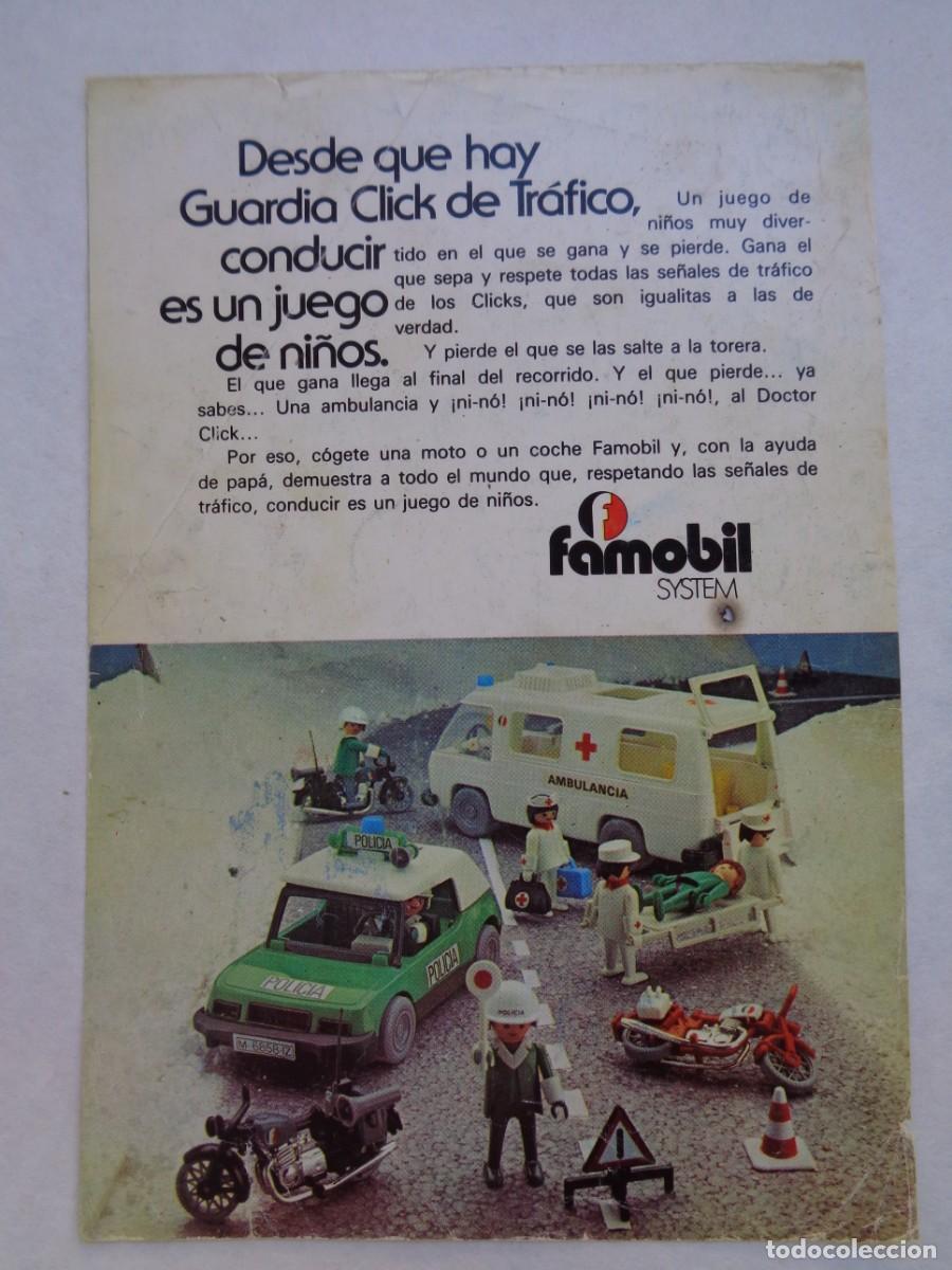 Juguetes antiguos y Juegos de colecci&oacute;n: HOJA DE REVISTA CON ANUNCIO PUBLICITARIO DE GUARDIA CLICK DE TRAFICO, DE FAMOBIL . A&Ntilde;OS 70