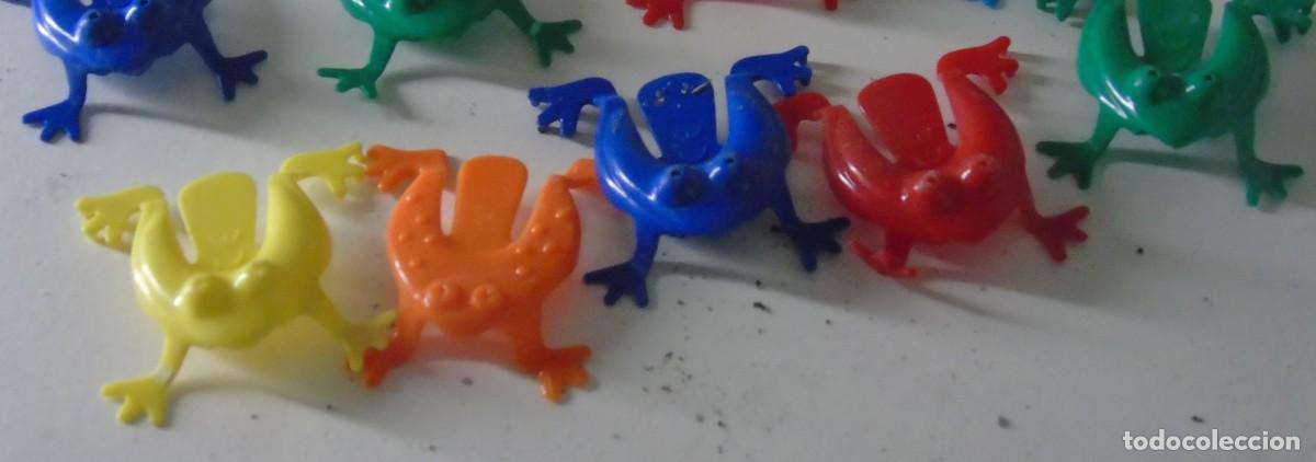 Juguetes antiguos y juegos de colecci&oacute;n: 5 RANA SALTARINA FLEXI TOYS Y UNIQUE AZUL ROJO NARANJA AMARILLO VERDE