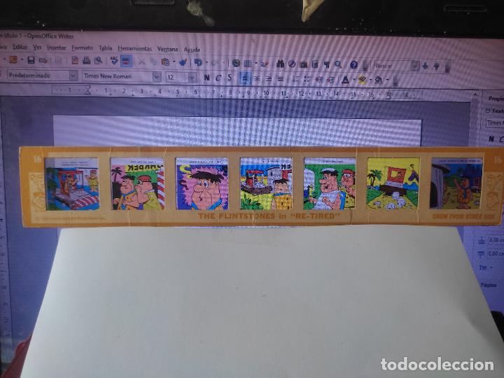 Juguetes antiguos y Juegos de colecci&oacute;n: PICAPIEDRA FLINTSTONES RE TIRED TIRA KENNER COLOR SLIDES PARA PROYECTOR 26,5 X 4,5 CMS