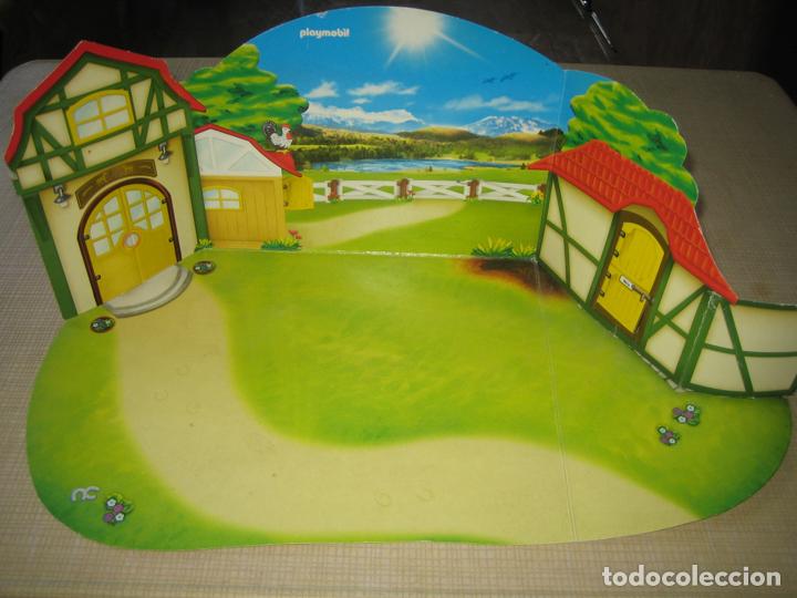 Juguetes antiguos y juegos de colecci&oacute;n: PLAY MOVIL - CARTON DE FONDO DECORATIVO PARA GRANJA