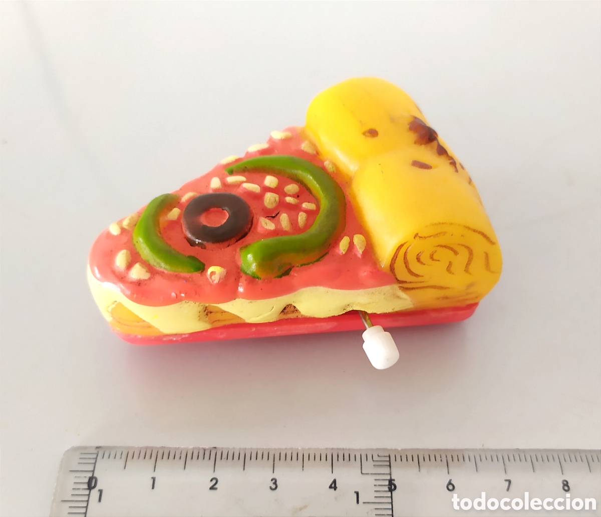 Juguetes antiguos y Juegos de colecci&oacute;n: Juguete a cuerda porci&oacute;n de pizza