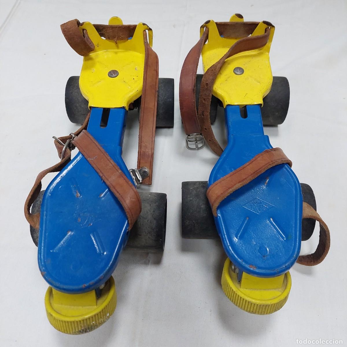 Brinquedos antigos e Jogos de cole&ccedil;&atilde;o: Patines met&aacute;licos Nai Eibar pa&iacute;s vasco