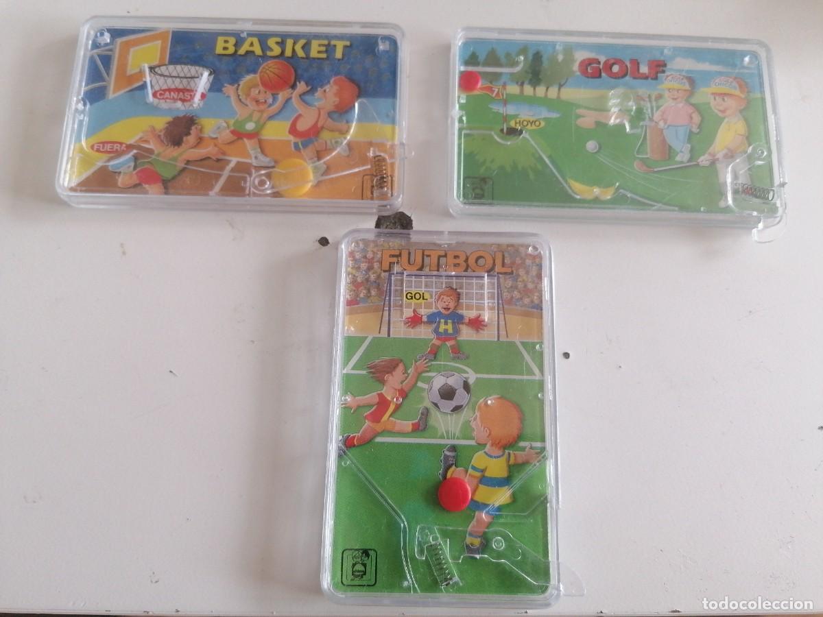 Giocattoli antichi e Giochi di collezione: Mini juegos- golf-basket-futbol