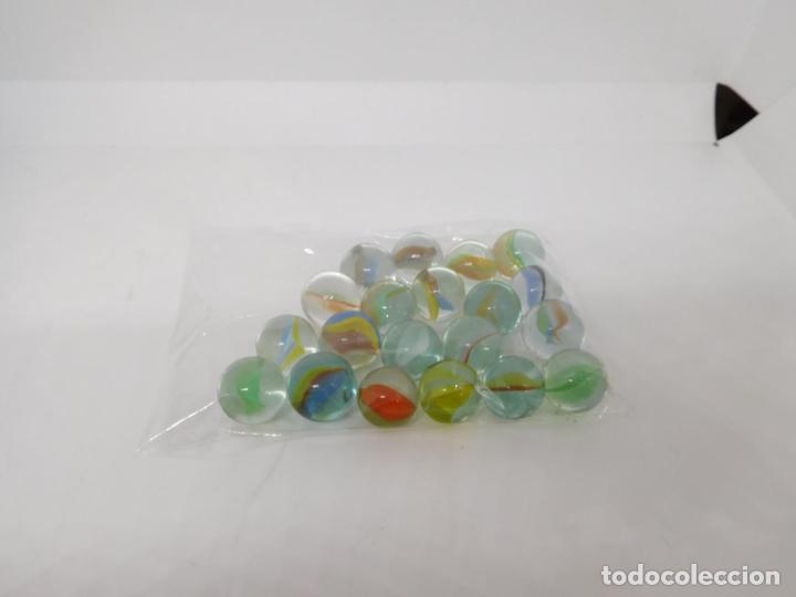 Juguetes antiguos y Juegos de colecci&oacute;n: Bolsita de canicas, bolas de los a&ntilde;os 80. Ref 14