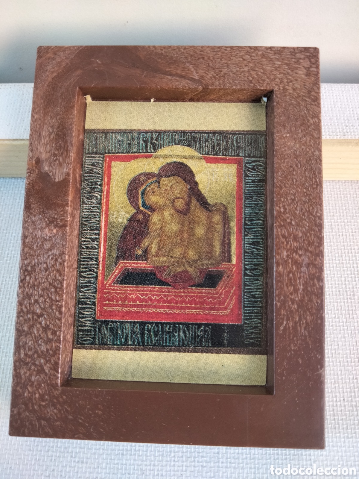 Juguetes antiguos y juegos de colecci&oacute;n: Cuadrito en miniatura Cristo muerto Icono rPantocrator
