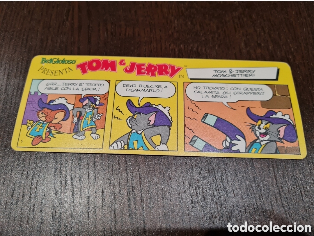 Juguetes antiguos y Juegos de colecci&oacute;n: &Uacute;nico! Rareza! Tira c&oacute;mic Tom y Jerry Yomo 1996 premium Italia carta no kinder no Ferrero