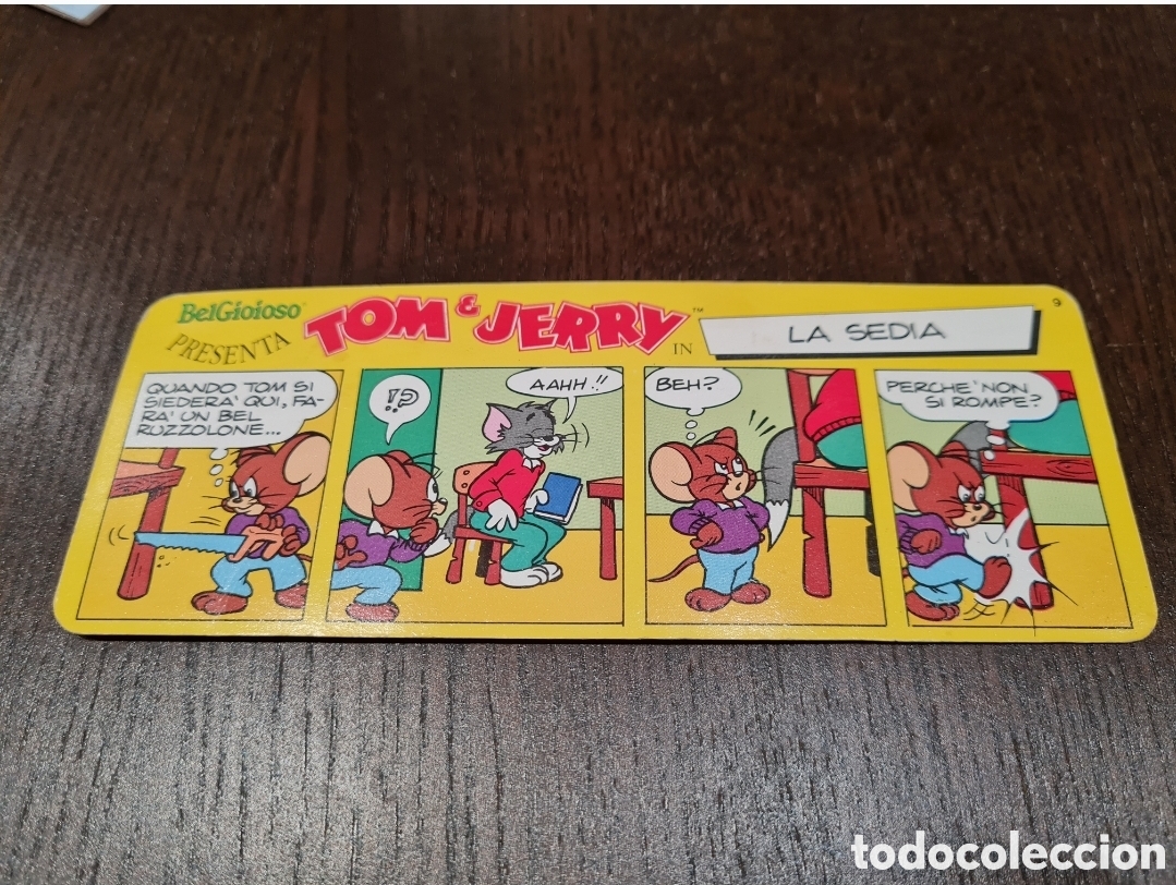 Juguetes antiguos y Juegos de colecci&oacute;n: &Uacute;nico! Rareza! Tira c&oacute;mic Tom y Jerry Yomo 1994 premium Italia carta no kinder no Ferrero
