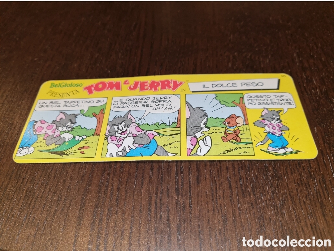 Juguetes antiguos y Juegos de colecci&oacute;n: &Uacute;nico! Rareza! Tira c&oacute;mic Tom y Jerry Yomo 1994 premium Italia carta no kinder no Ferrero