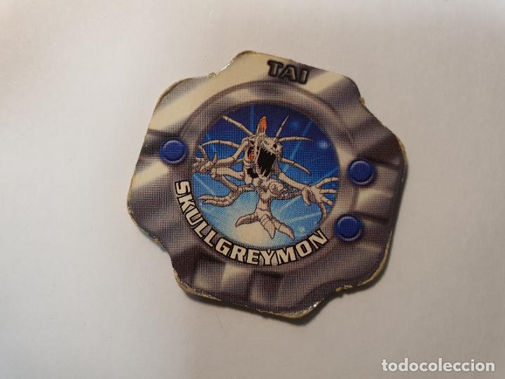 Juguetes antiguos y Juegos de colecci&oacute;n: TAZO DIGIMON 2000 - RELOJ CHICLE VIDAL - N&ordm; SKULLGREYMON