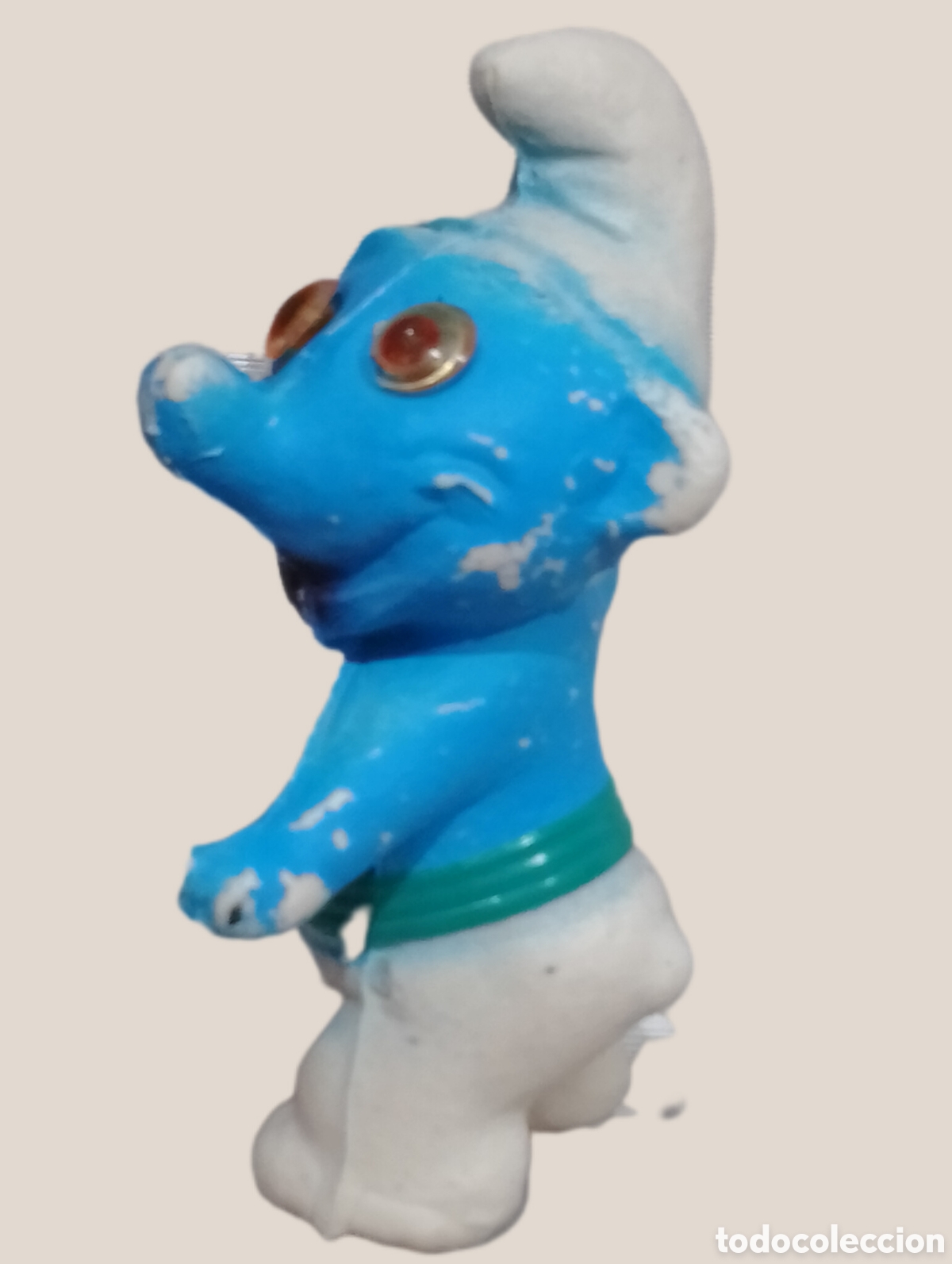 Juguetes antiguos y Juegos de colecci&oacute;n: Juguete antiguo figura pitufo pl&aacute;stico duro