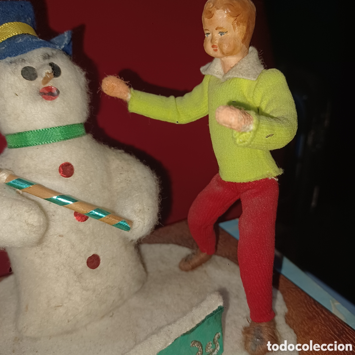 Juguetes antiguos y juegos de colecci&oacute;n: Unico en TC Antigua escena adorno Navidad Navide&ntilde;o a&ntilde;os 50 - 60