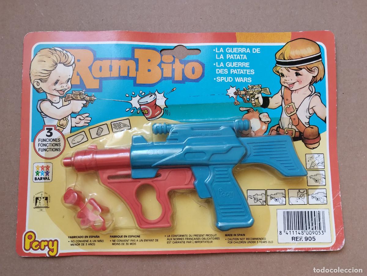 Juguetes antiguos y Juegos de colecci&oacute;n: ANTIGUA PISTOLA METRALLETA DE PERY RAMBITO NUEVA EN BLISTER A&Ntilde;OS 80 KIOSKO