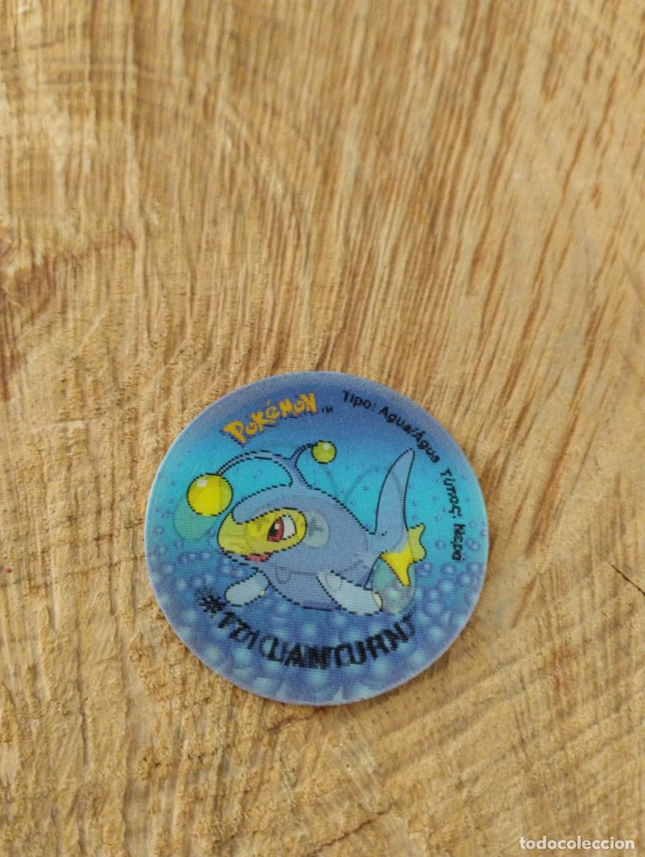 Juguetes antiguos y juegos de colecci&oacute;n: Tazo de Pok&eacute;mon hologr&aacute;fico de Chinchou y Lanturn . Tazos 3. Matutano -2001
