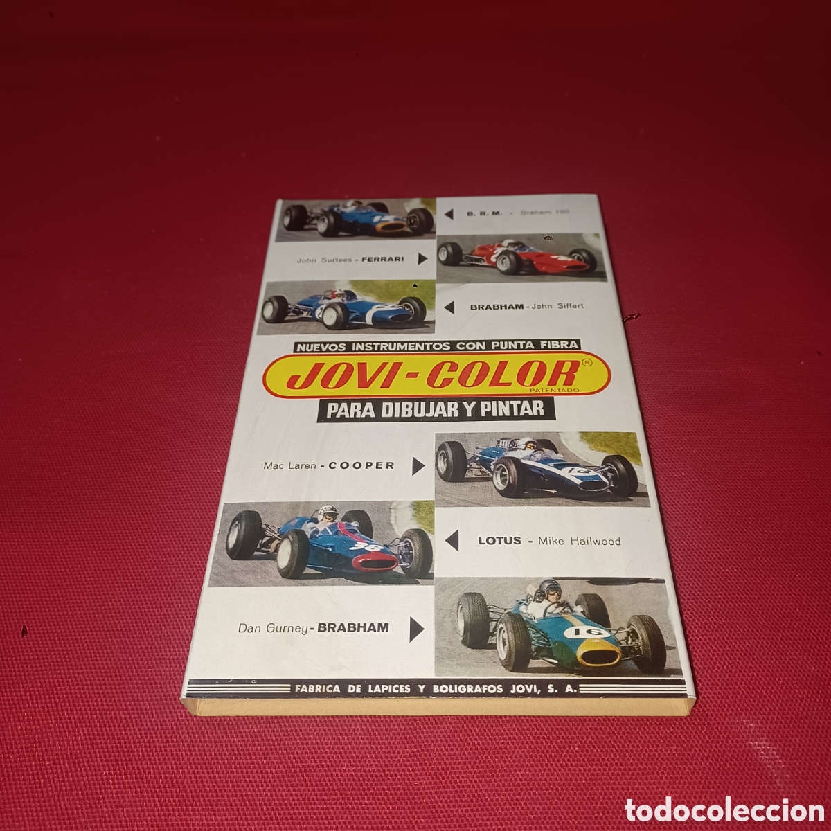 Juguetes antiguos y Juegos de colecci&oacute;n: Caja de colores JOVI COLOR tem&aacute;tica Coches antiguos formula 1