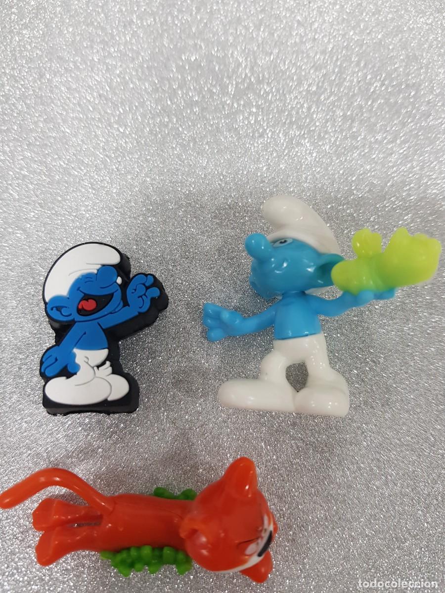 Juguetes antiguos y Juegos de colecci&oacute;n: figuras pitufos y azrael