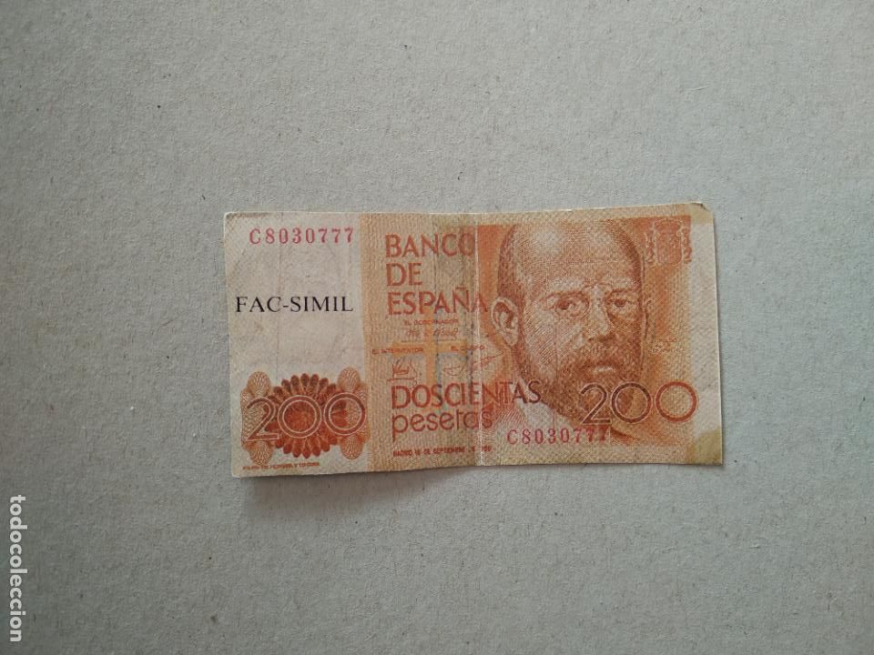 Jouets Anciens et Jeux de collection: BILLETE DE JUGUETE DE 200 DOSCIENTAS PESETAS BANCO DE ESPA&Ntilde;A