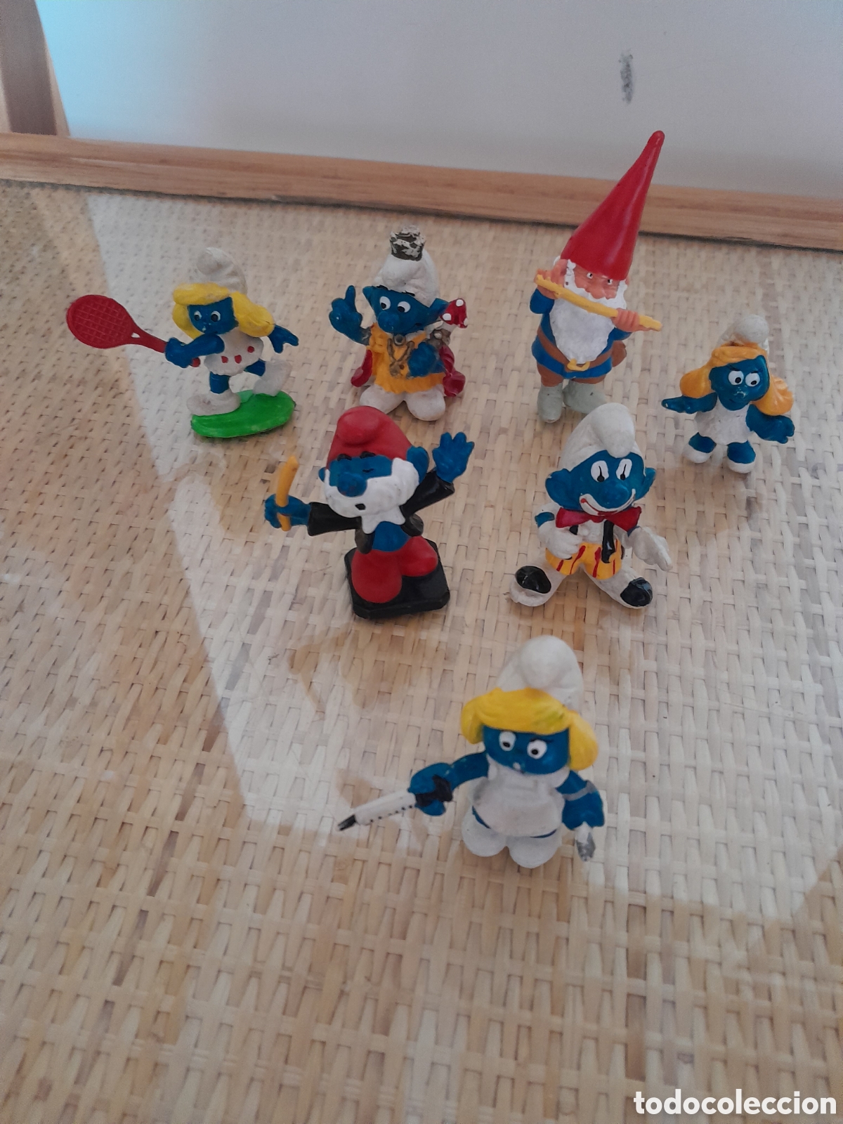 Juguetes antiguos y Juegos de colecci&oacute;n: Coleccion pitufos goma