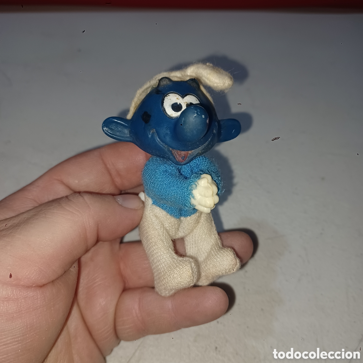 Juguetes antiguos y Juegos de colecci&oacute;n: Mu&ntilde;eco pinza pitufo sin marca