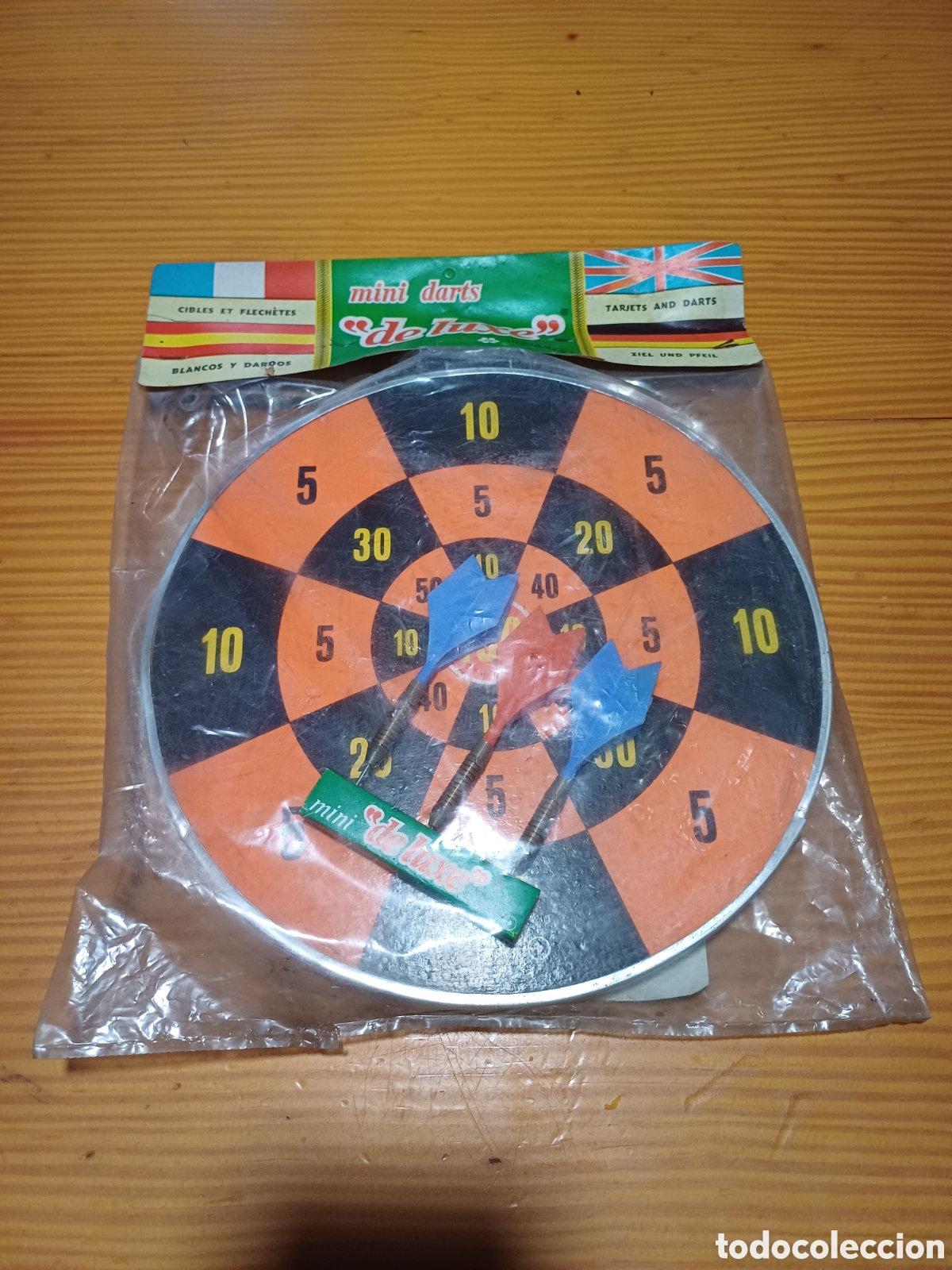 Juguetes antiguos y Juegos de colecci&oacute;n: Antiguo juego de dardos Mini Darts Deluxe de Indian Barcelona nuevo sin abrir