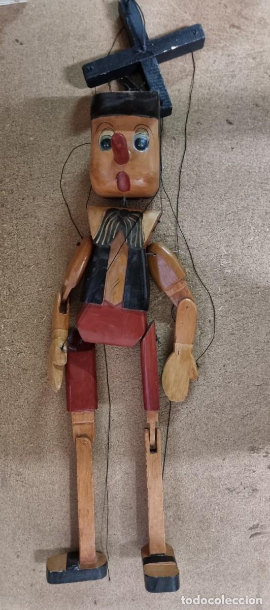 Juguetes antiguos y Juegos de colecci&oacute;n: Marioneta.Titere Pinocho De Madera.Altura 1 Metro.Walt Disney.ver fotos