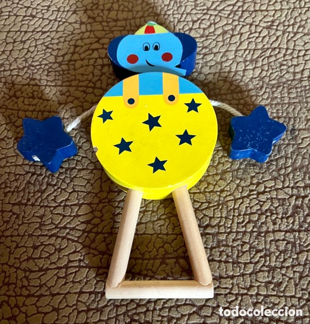 Brinquedos antigos e Jogos de cole&ccedil;&atilde;o: Sonajero madera bebe