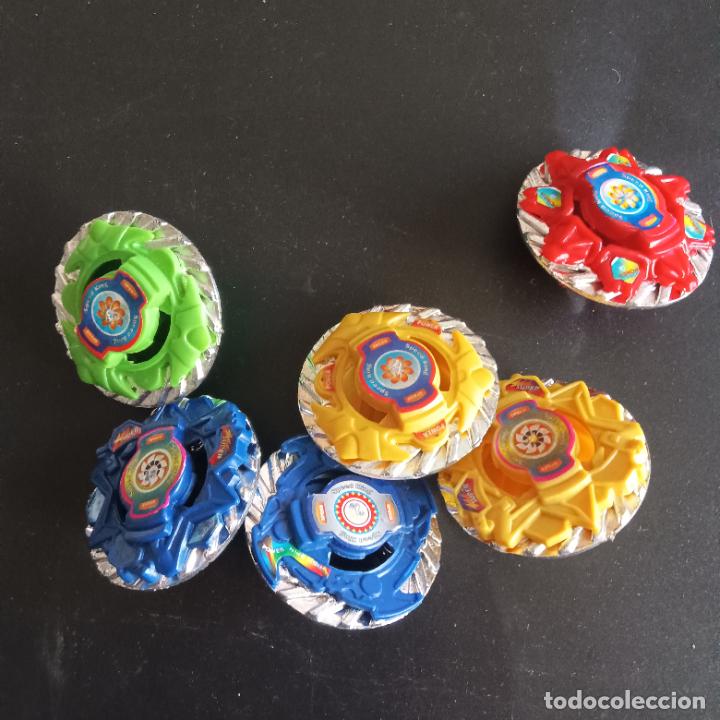 Juguetes antiguos y Juegos de colecci&oacute;n: SPEED KING, LOTE 6 PIEZAS. PEONZAS/ TROMPOS DE PVC.