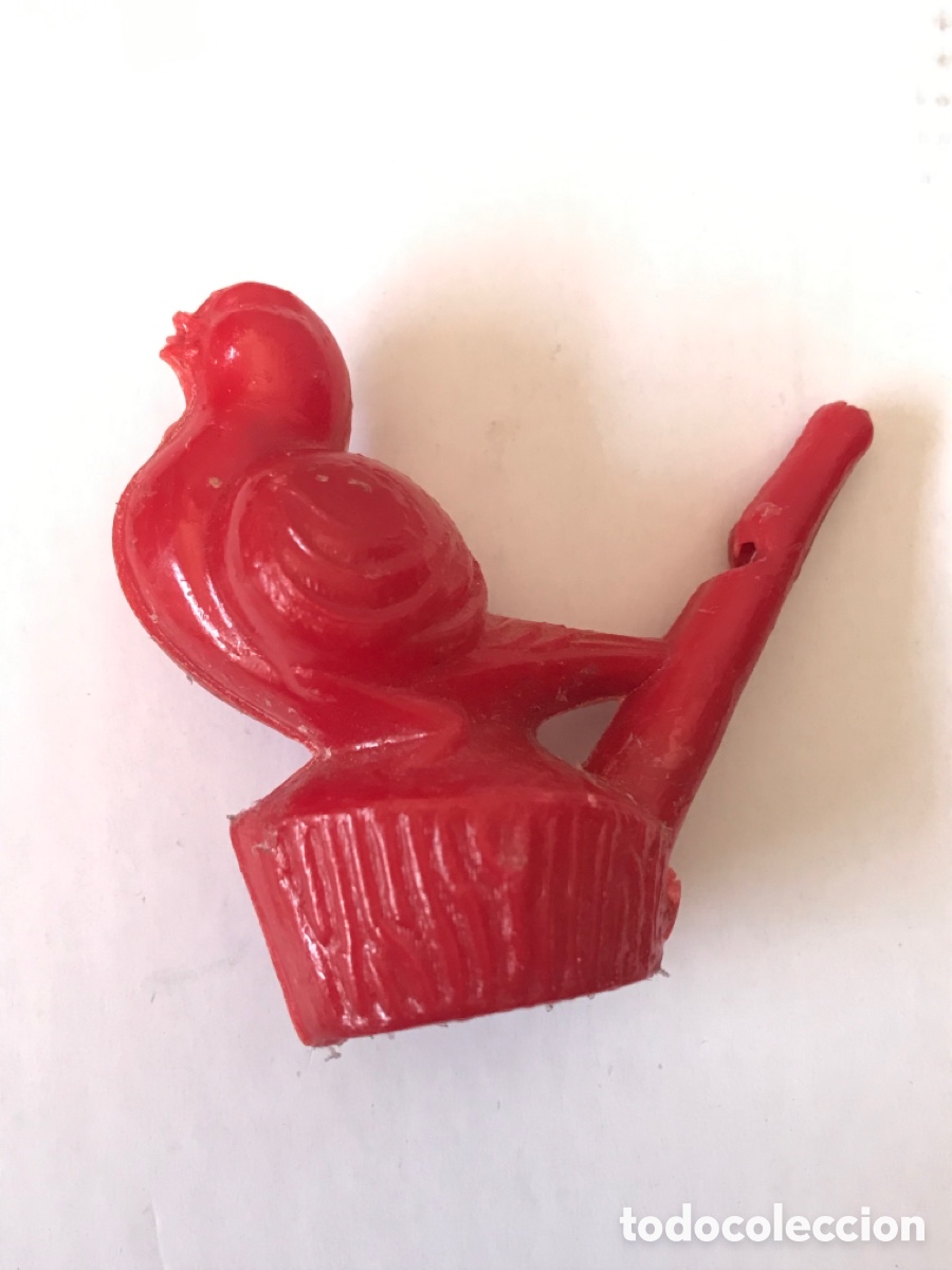 Juguetes antiguos y juegos de colecci&oacute;n: Antiguo juguete de kiosko Silbato pito p&aacute;jaro rojo