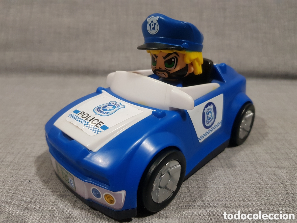 Juguetes antiguos y Juegos de colecci&oacute;n: PINYPON ACTION HEROES DE FAMOSA. COCHE DE POLIC&Iacute;A. CAMBIO DE CARA