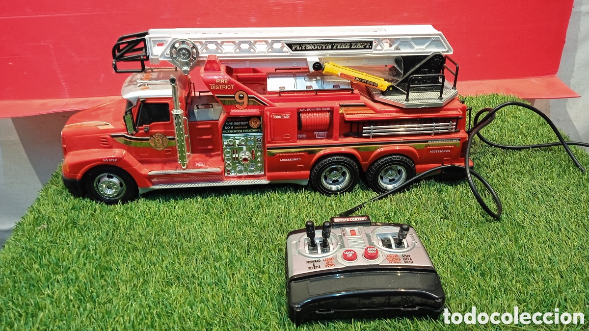 Juguetes antiguos y Juegos de colecci&oacute;n: CAMION DE BOMBEROS NEW BRIGHT.1999. LEER DESCRIPCION.