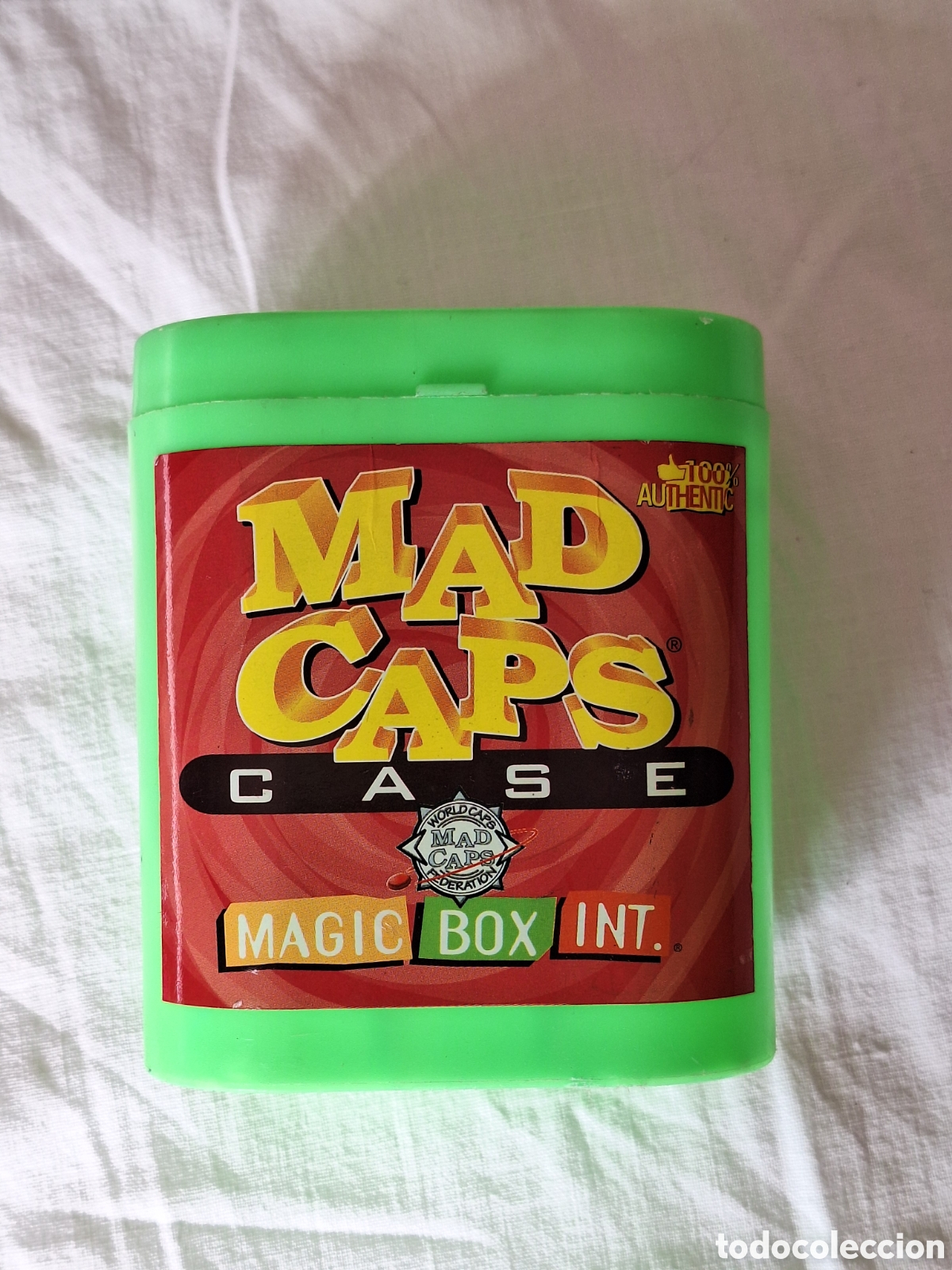 estuche porta tazos / mad caps / magic box . po - Buy Other antique toys  and games on todocoleccion