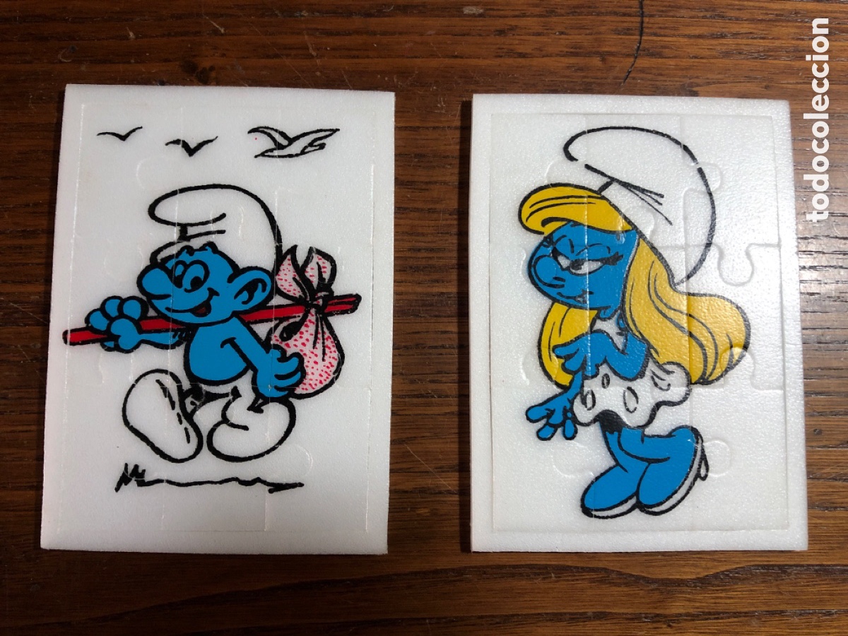 Juguetes antiguos y Juegos de colecci&oacute;n: LOTE DE DOS PUZLES DE LOS PITUFOS