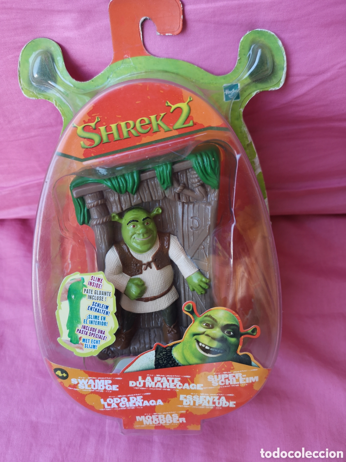 Juguetes antiguos y juegos de colecci&oacute;n: Shrek 2. Lodo de la ci&eacute;naga Ogro con blandiblub. BLISTER ABIERTO. Hasbro 2003.