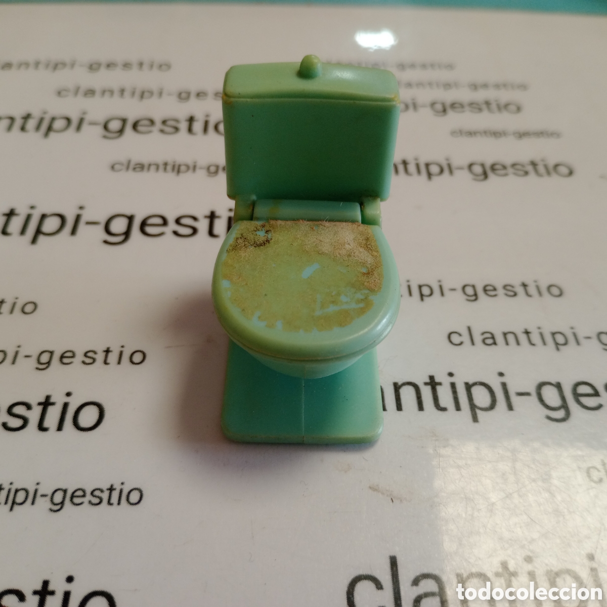 Juguetes antiguos y Juegos de colecci&oacute;n: Inodoro retrete vc ba&ntilde;o casa verde antigua pin y pon mueble