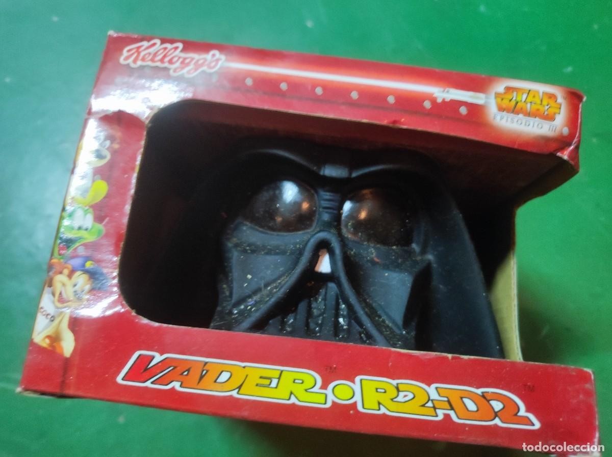 Juguetes antiguos y juegos de colecci&oacute;n: ANTIGUA TAZA STAR WARS, DARK VADER, MUY SUCIA, REGALO DE CEREALES KELLOGGS