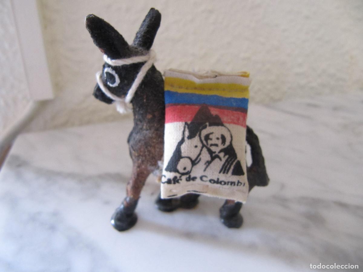 Juguetes antiguos y Juegos de colecci&oacute;n: ANTIGUA FIGURITA BURRO CAFE DE COLOMBIA
