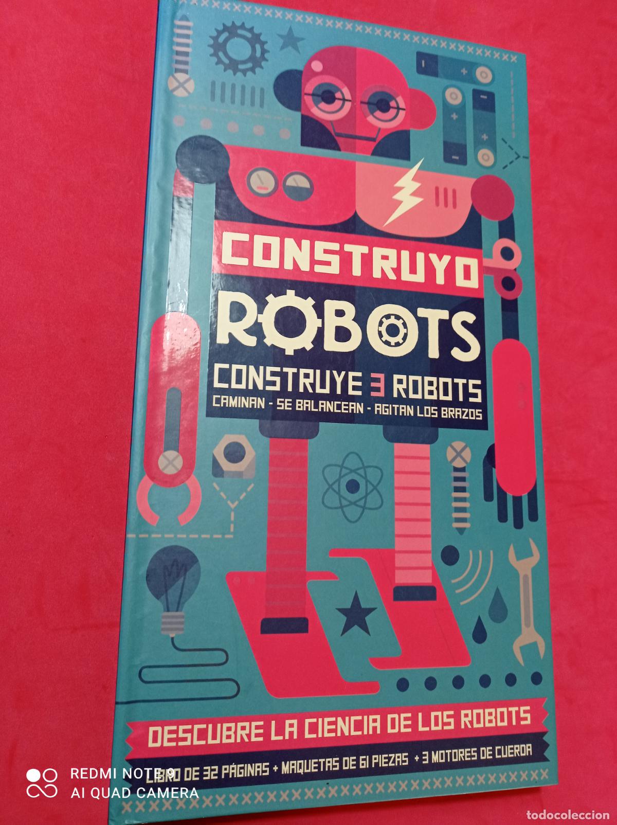 Juguetes antiguos y Juegos de colecci&oacute;n: CONSTRUYO ROBOTS. CONSTRUYE 3 ROBOTS. LAROUSSE. ESTUCHE COMPLETO. 19 X 35 CM EL ESTUCHE.