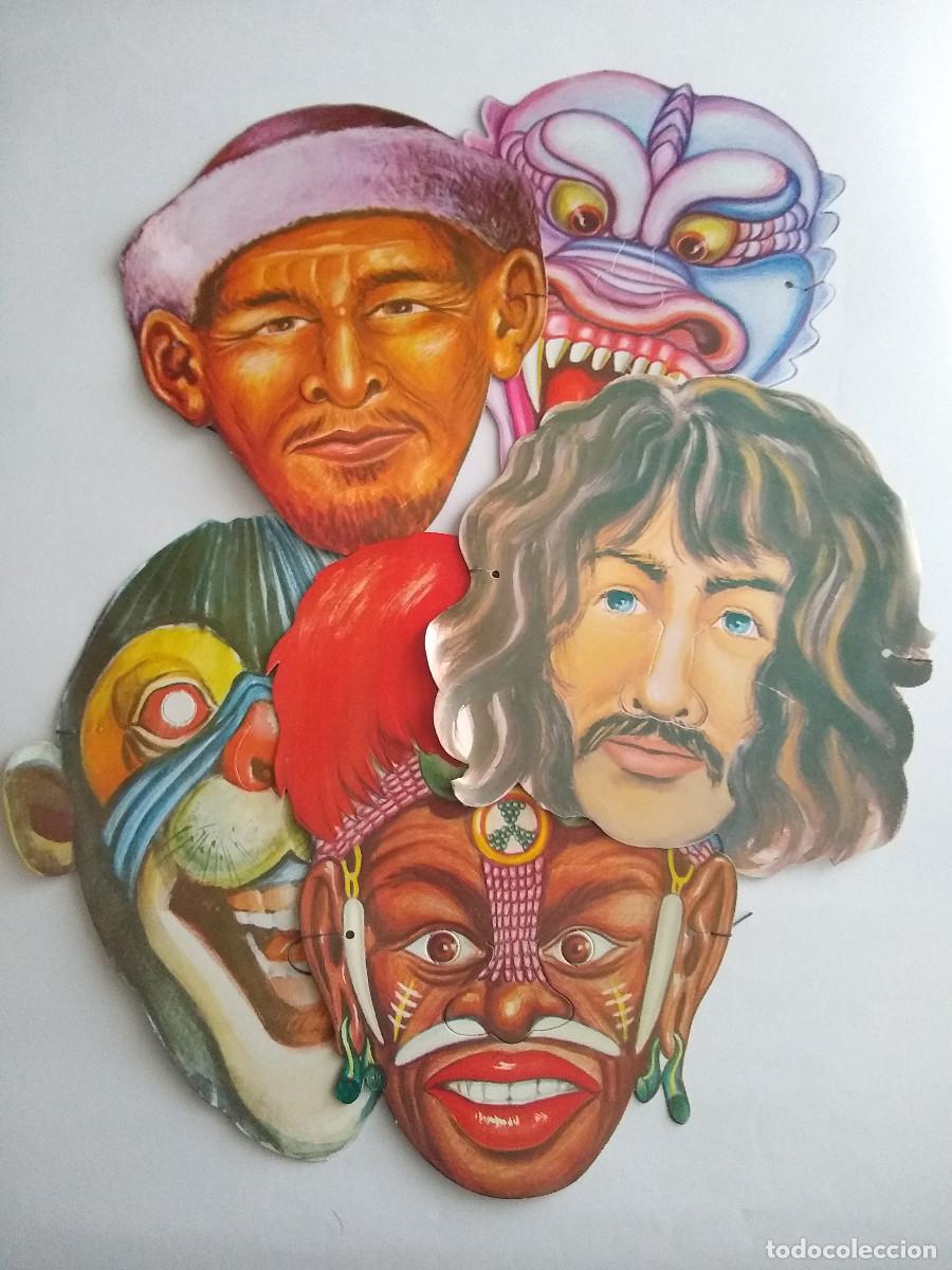 Juguetes antiguos y Juegos de colecci&oacute;n: Lote de cinco caretas kiosko original a&ntilde;os 70 Sin uso