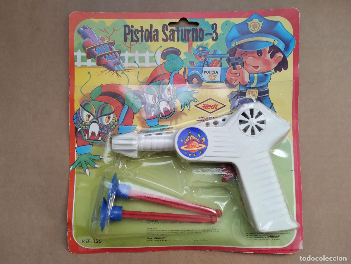 Juguetes antiguos y Juegos de colecci&oacute;n: PISTOLA HEDI SATURNO-3 NUEVO EN BLISTER ORIGINAL REF 156 A&Ntilde;OS 70 DARDOS CON VENTOSA