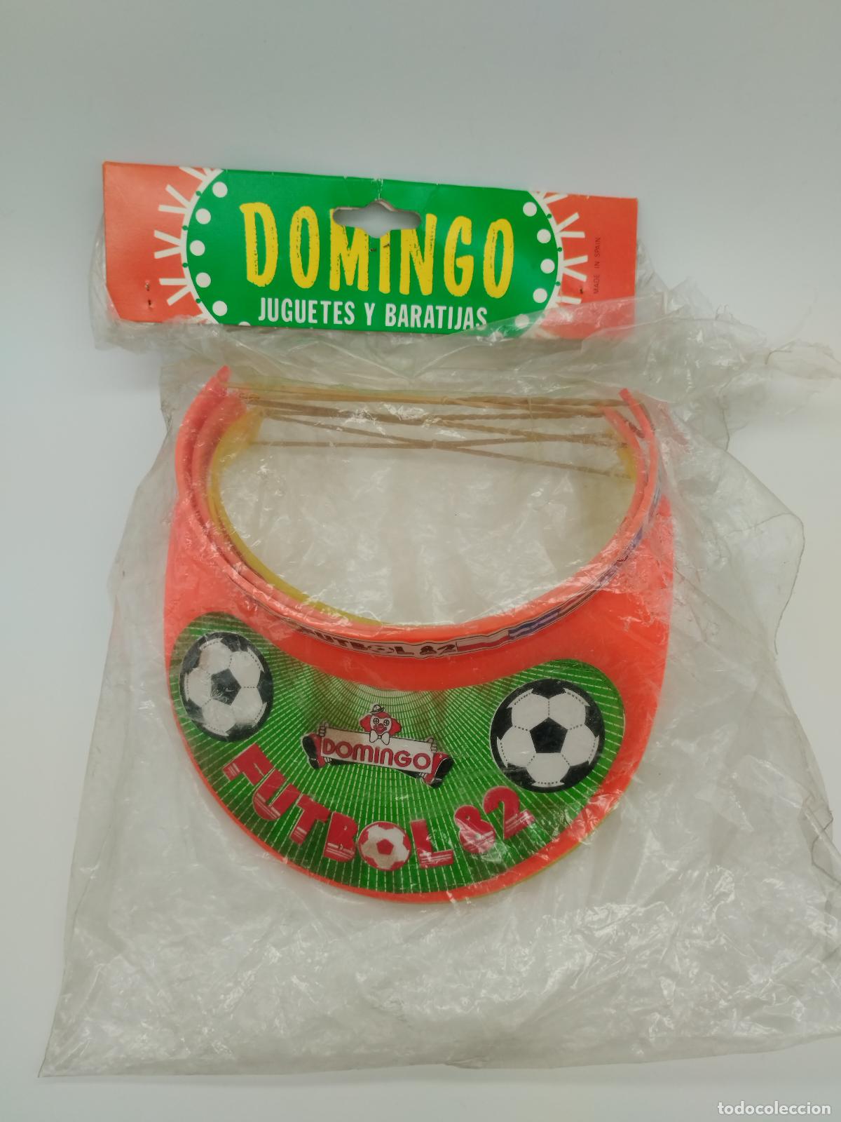 Juguetes antiguos y Juegos de colecci&oacute;n: TRES VISERAS MUNDIAL 82 FUTBOL JUGUETES Y BARATIJAS DOMINGO VISERA COLECCIONISMO