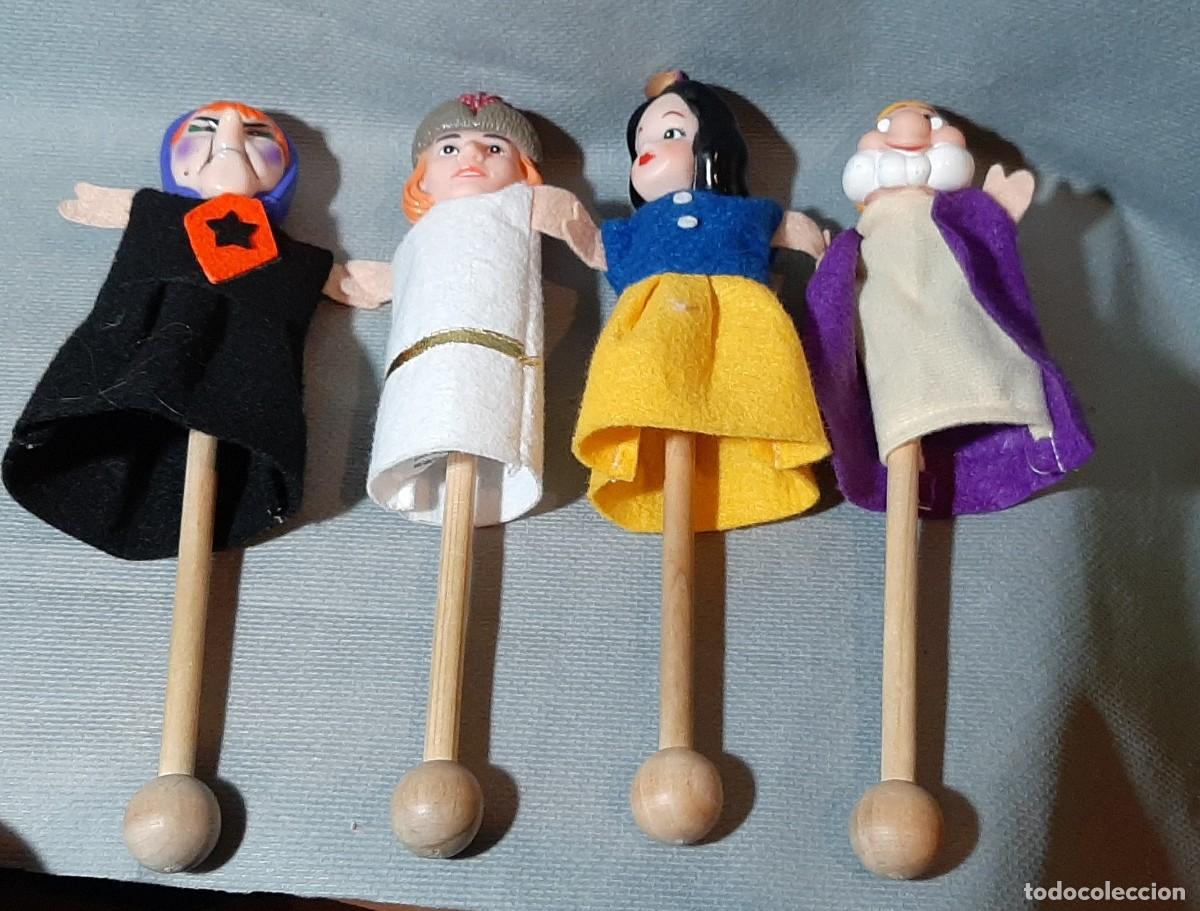 Juguetes antiguos y Juegos de colecci&oacute;n: 4 Marionetas Con Palo....Blancanieves