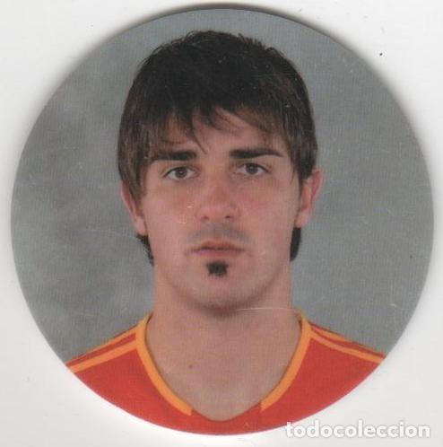 Juguetes antiguos y Juegos de colecci&oacute;n: COLECCI&Oacute;N TAZOS PLUS MEDALLAS DE LA SELECCI&Oacute;N ESPA&Ntilde;OLA 2006 TAZO CAPS POGS VALENCIA C.F. DAVID VILLA