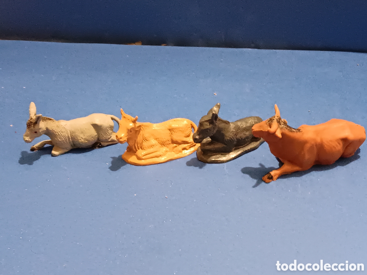 Altes Spielzeug und Spiele: &rdquo;&rdquo; CUATRO FIGURAS PARA EL BELEM&rdquo;&rdquo;.... PLASTICO...6 Y 8 CM. DE LARGO...