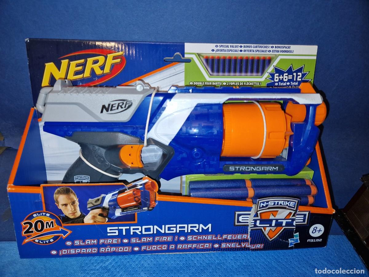 Juguetes antiguos y juegos de colecci&oacute;n: NERF - PISTOLA CON DARDOS - STRONGARM DE HASBRO