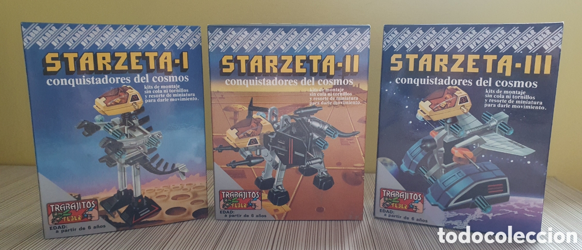 Brinquedos antigos e Jogos de cole&ccedil;&atilde;o: ROBOT STARZETA CONQUISTADORES DEL COSMOS COLECCION COMPLETA A ESTRENAR TRABAJITOS FEBER A&Ntilde;OS 80