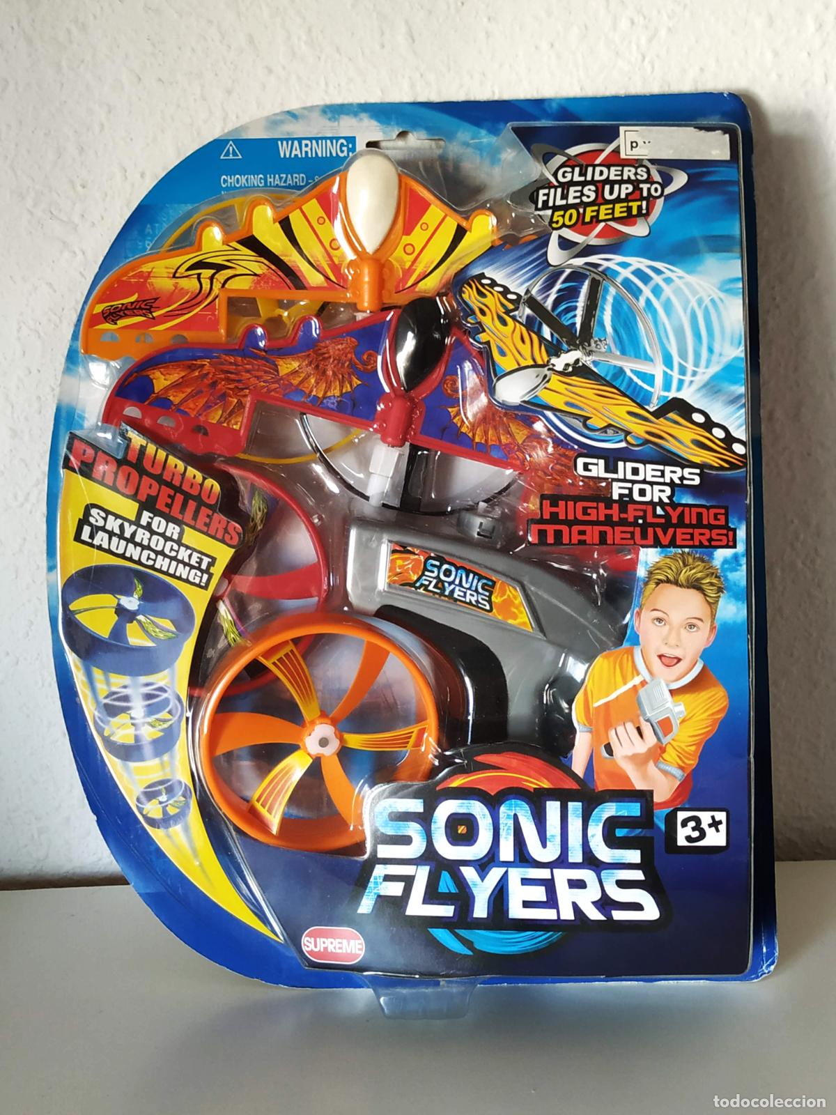 Juguetes antiguos y Juegos de colecci&oacute;n: SONIC FLYERS Turbo Voladores que planean hasta 15 metros