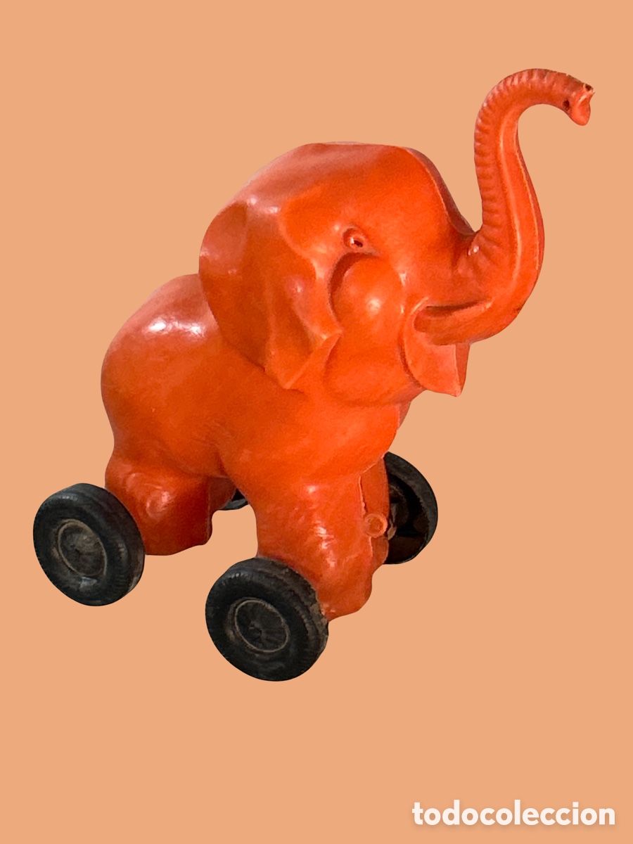 Juguete De Arrastre Elefante Mattel - Para Bebés Desde 6 Meses, Con Bolas De Colores En El Interior, Azul Y Rojo