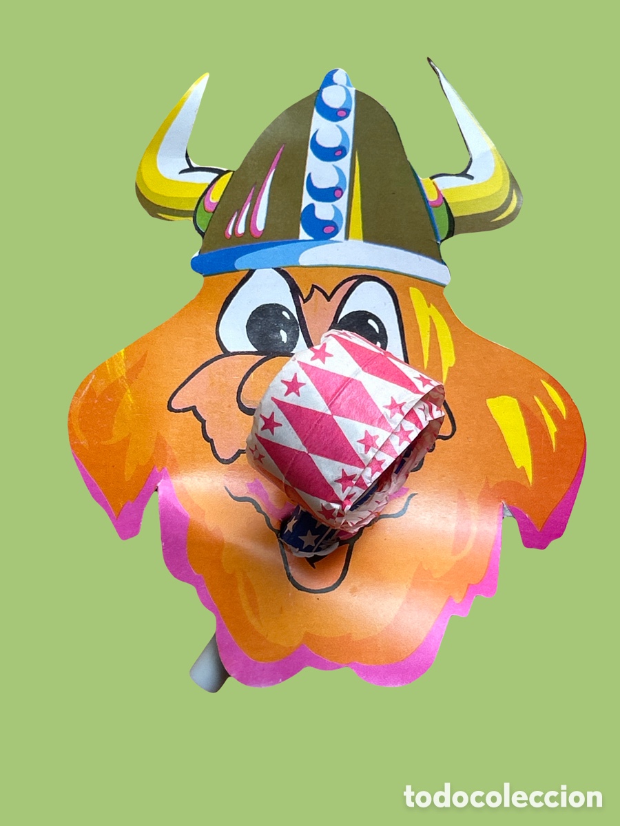 Juguetes antiguos y juegos de colecci&oacute;n: Careta con pito vikingo