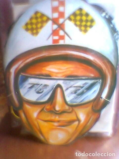 Juguetes antiguos y Juegos de colecci&oacute;n: antigua careta de cart&oacute;n - Piloto De F&oacute;rmula 1 - Niki Lauda - vintage a&ntilde;os 70&acute;s - escasa