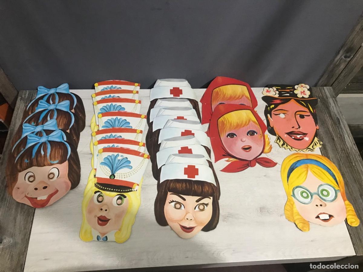 Antique Toys and Collectible Games: Lote de 21 caretas de papel o carton